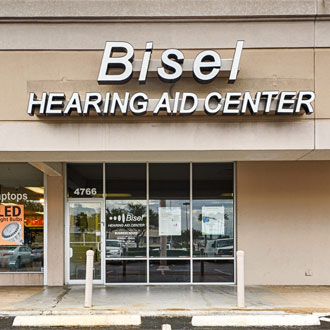 outside Bisel Hearing Aid Center storefront